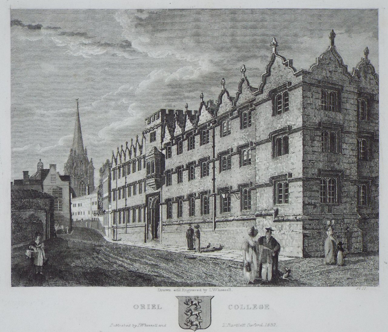 Print - Oriel College. - Whessell