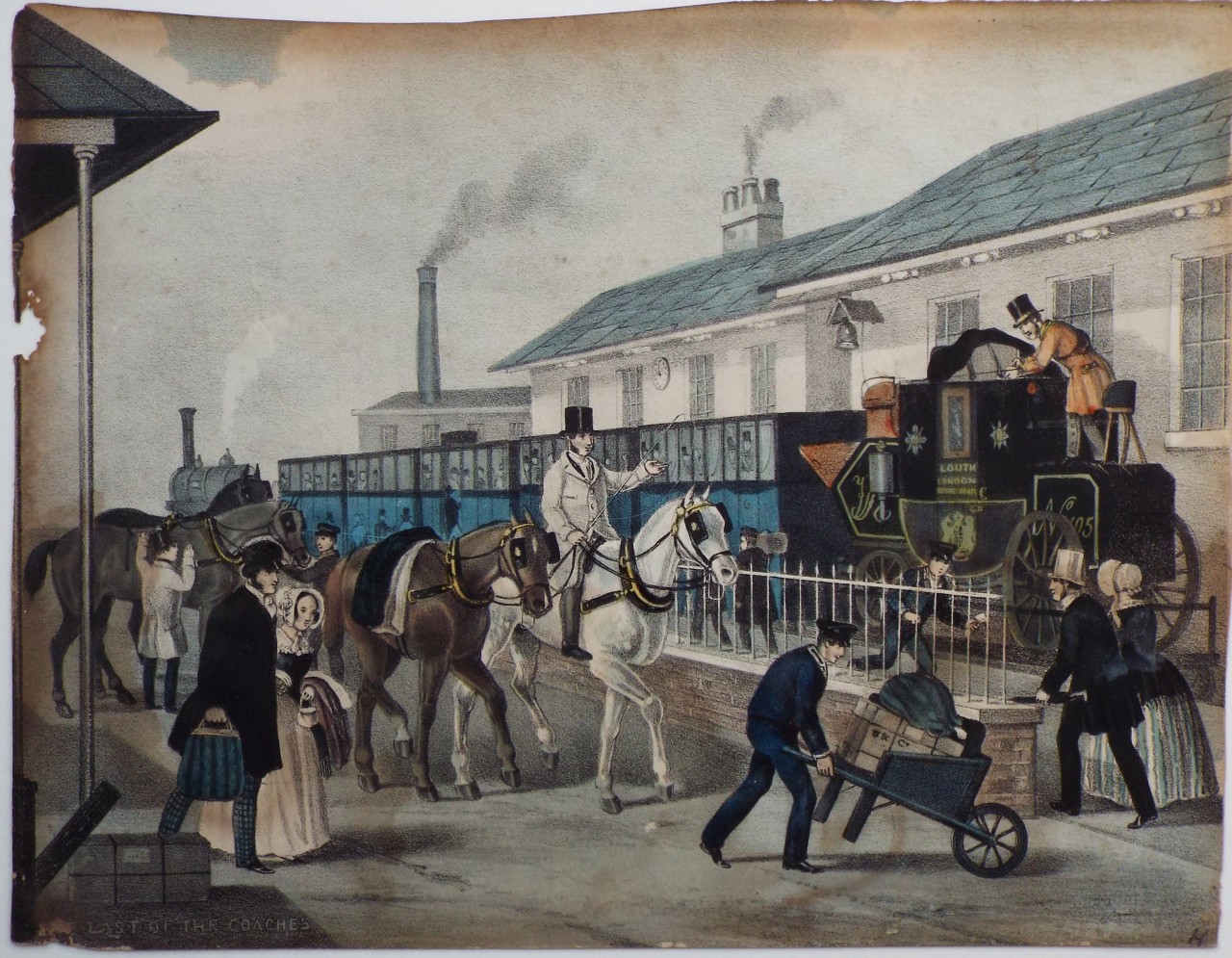 Lithograph - The Last of the Coaches