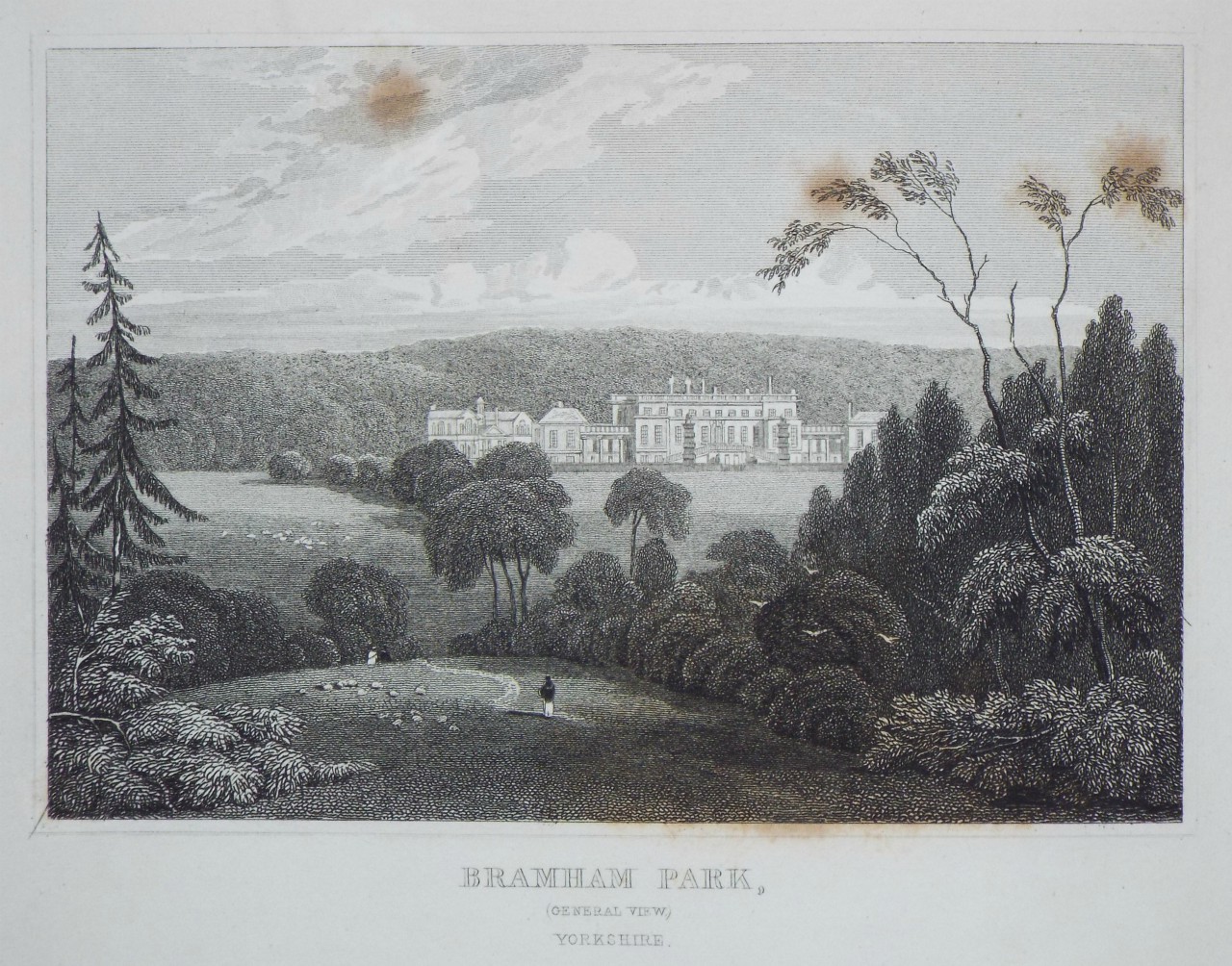 Print - Bramham Park, (General View) Yorkshire.  - Radclyffe