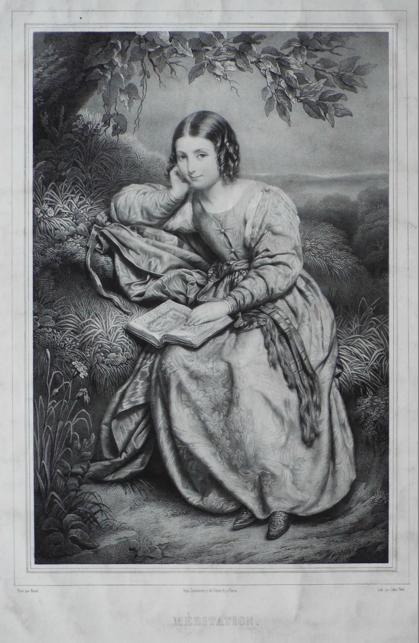 Lithograph - Meditation - 