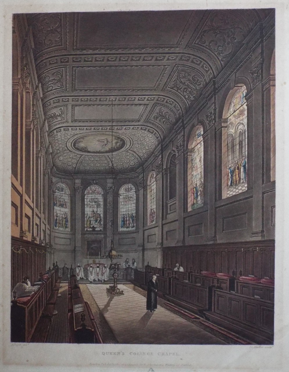 Aquatint - Queens College Chapel - Stadler