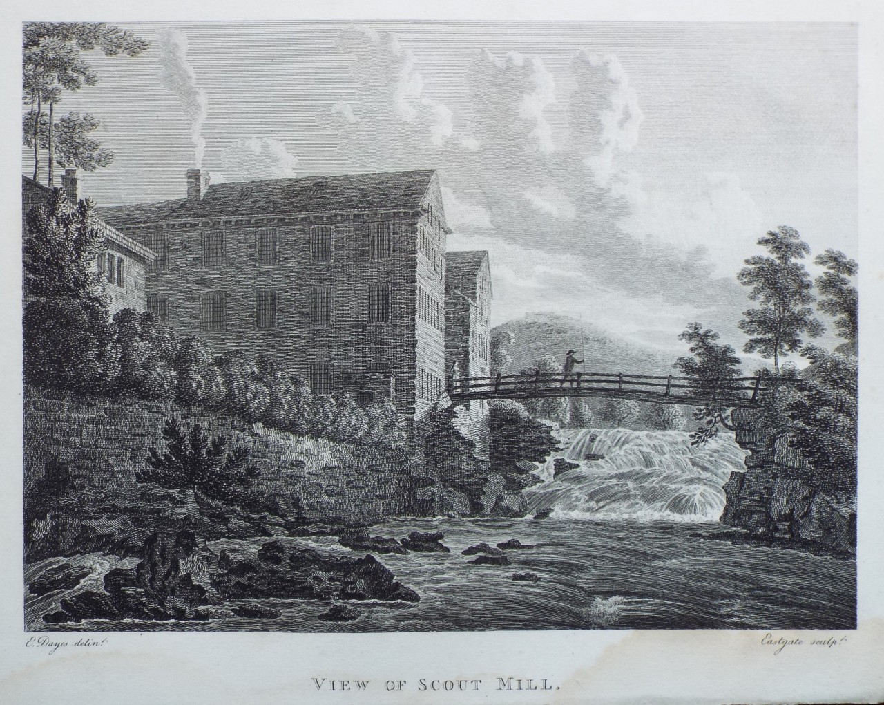 Print - View of Scout Mill. - 