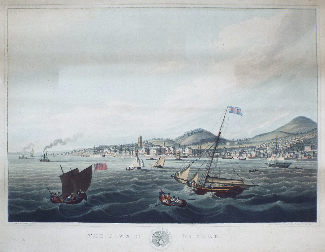 Aquatint - The Town of Dundee. - Clark