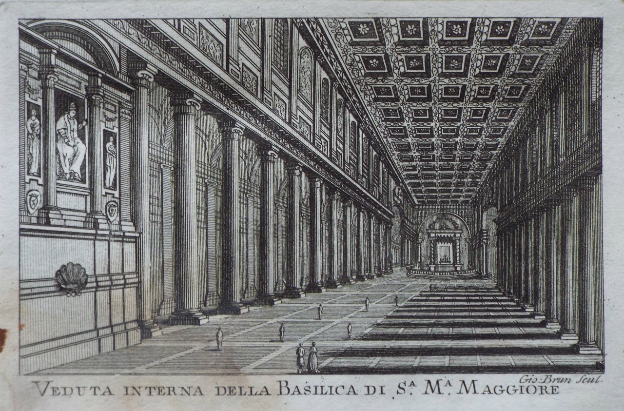 Print - Veduta interna della Basilica di Sa. Ma. Maggiore - Brun