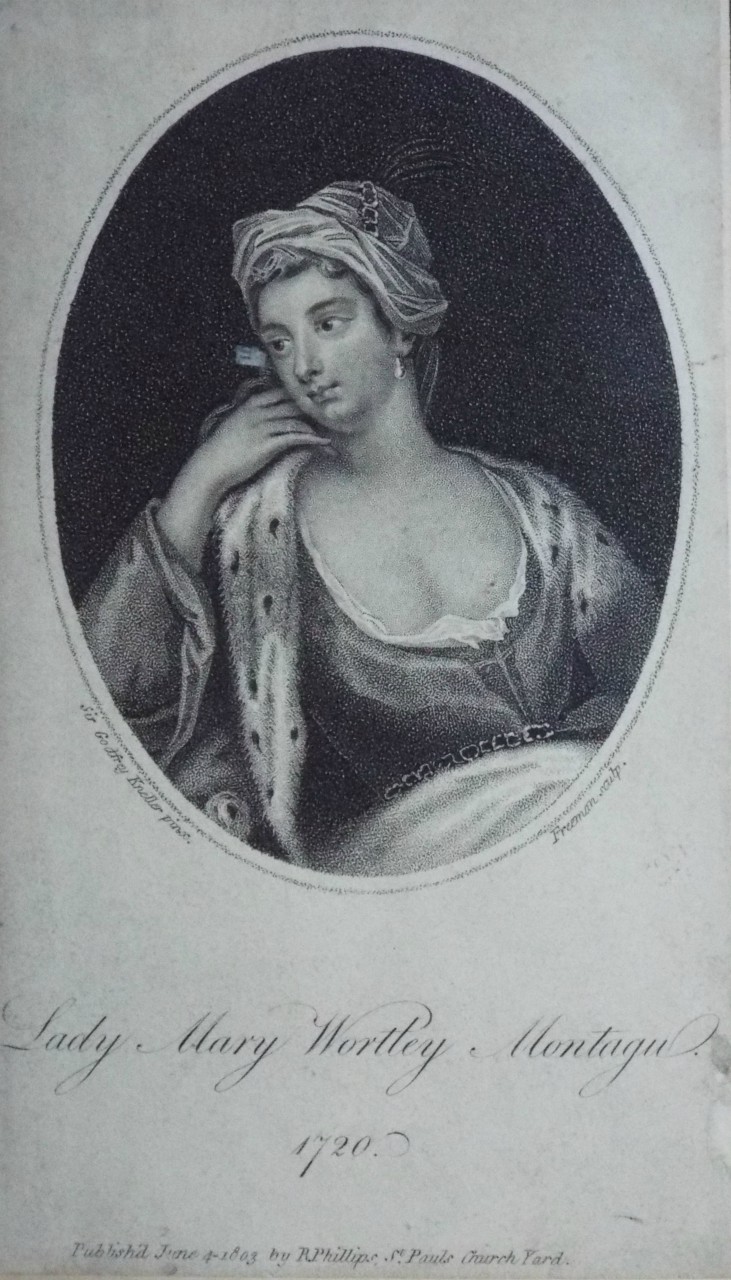 Print - Lady Mary Wortley, Montagu. - 