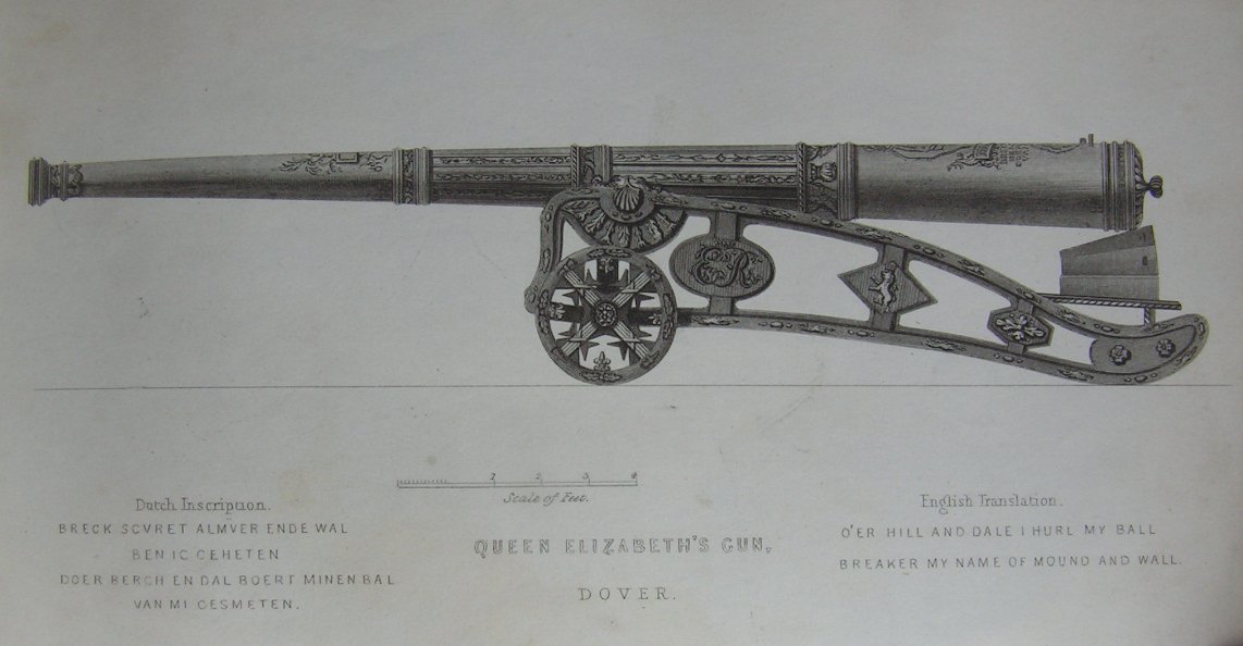 Print - Queen Elizabeth's Gun, Dover - J