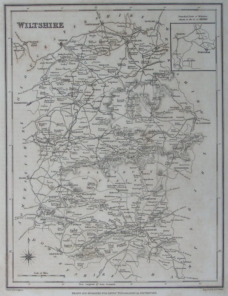 Map of Wiltshire - Creighton