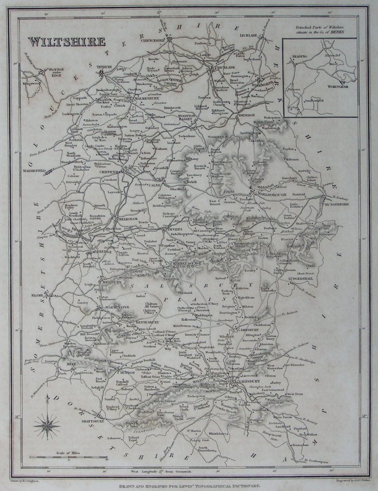 Map of Wiltshire - Creighton