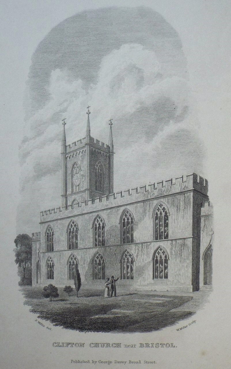 Print - Clifton Church near Bristol. - Miller