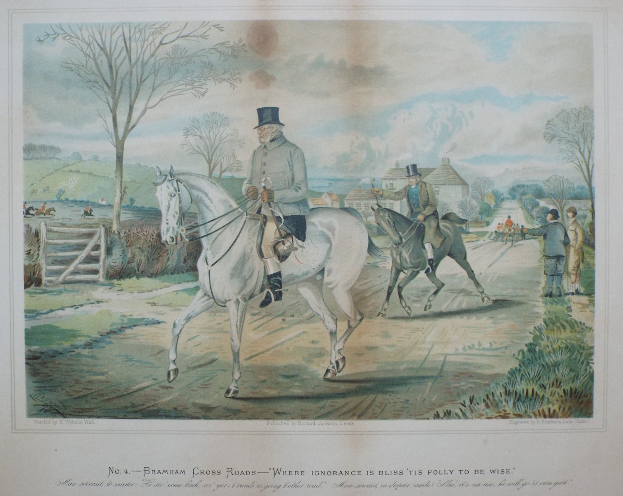 Chromo-lithograph - No. 4. - Bramham Cross Roads - 