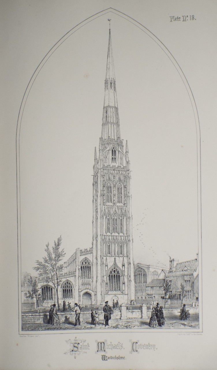 Lithograph - Saint Michael's, Coventry, Warwickshire.