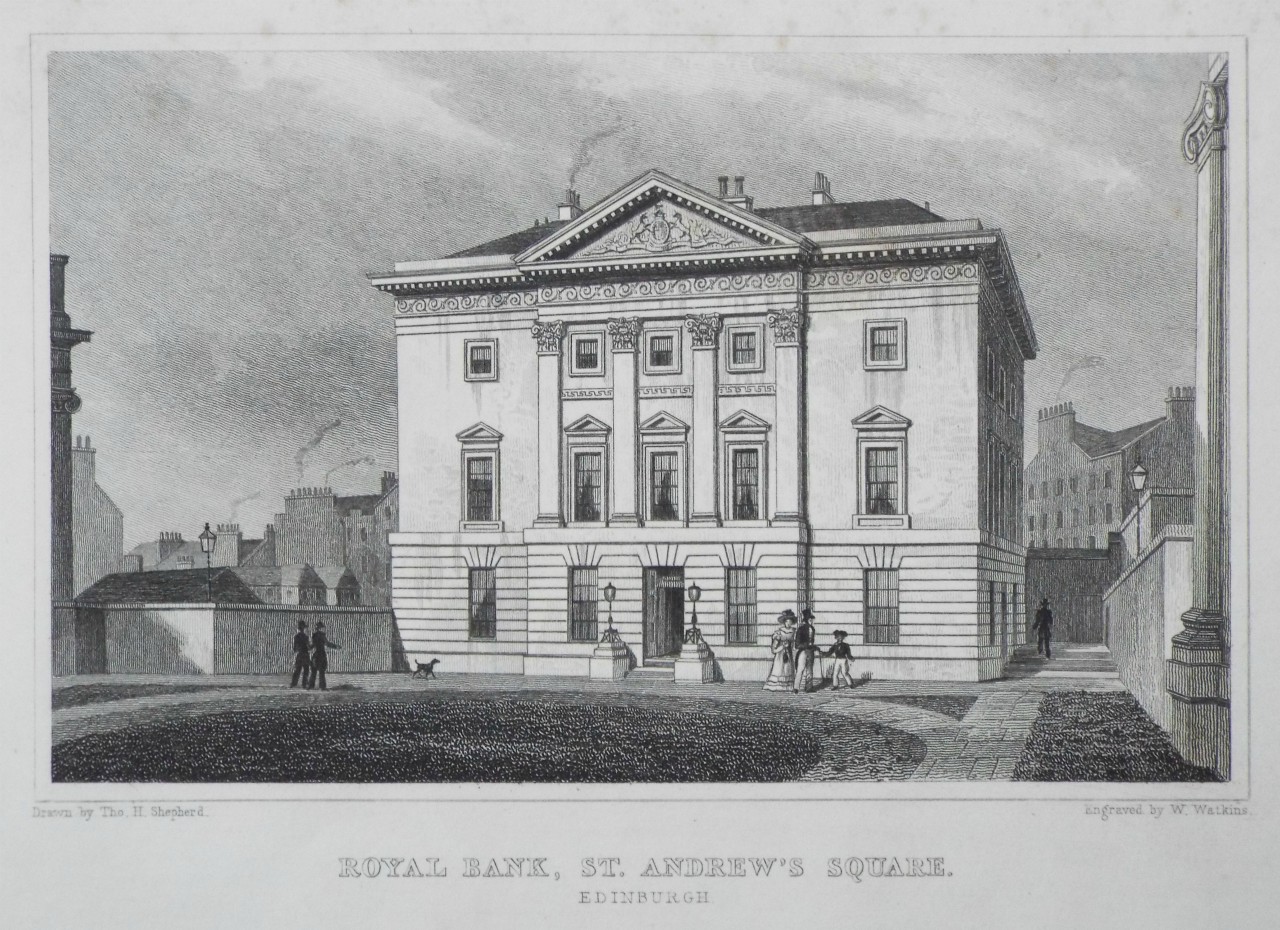 Print - Royal Bank, St. Andrew's Square. Edinburgh. - Watkins