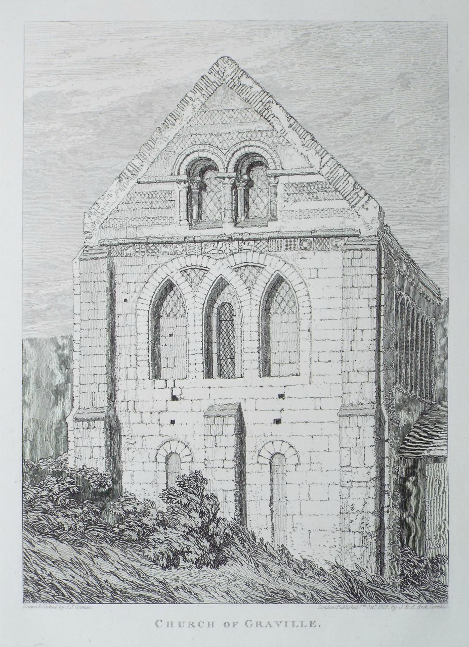 Etching - Church of Graville. - Cotman