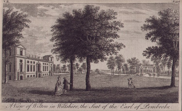Print - A View of Wilton in Wiltshire the Seat of the Earl of Pembroke