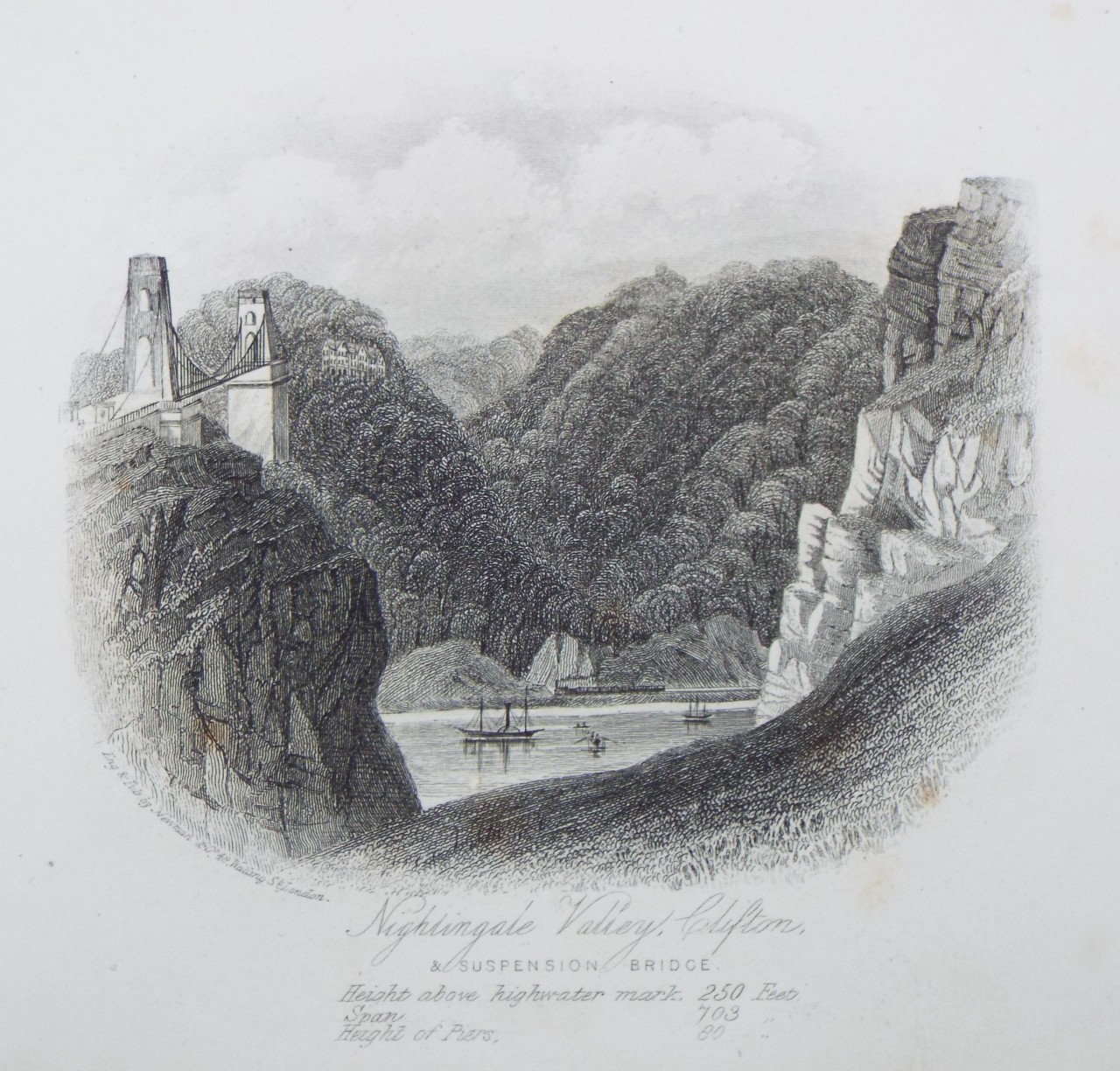 Steel Vignette - Nightingale Valley, Clifton, & Suspension Bridge. - Newman