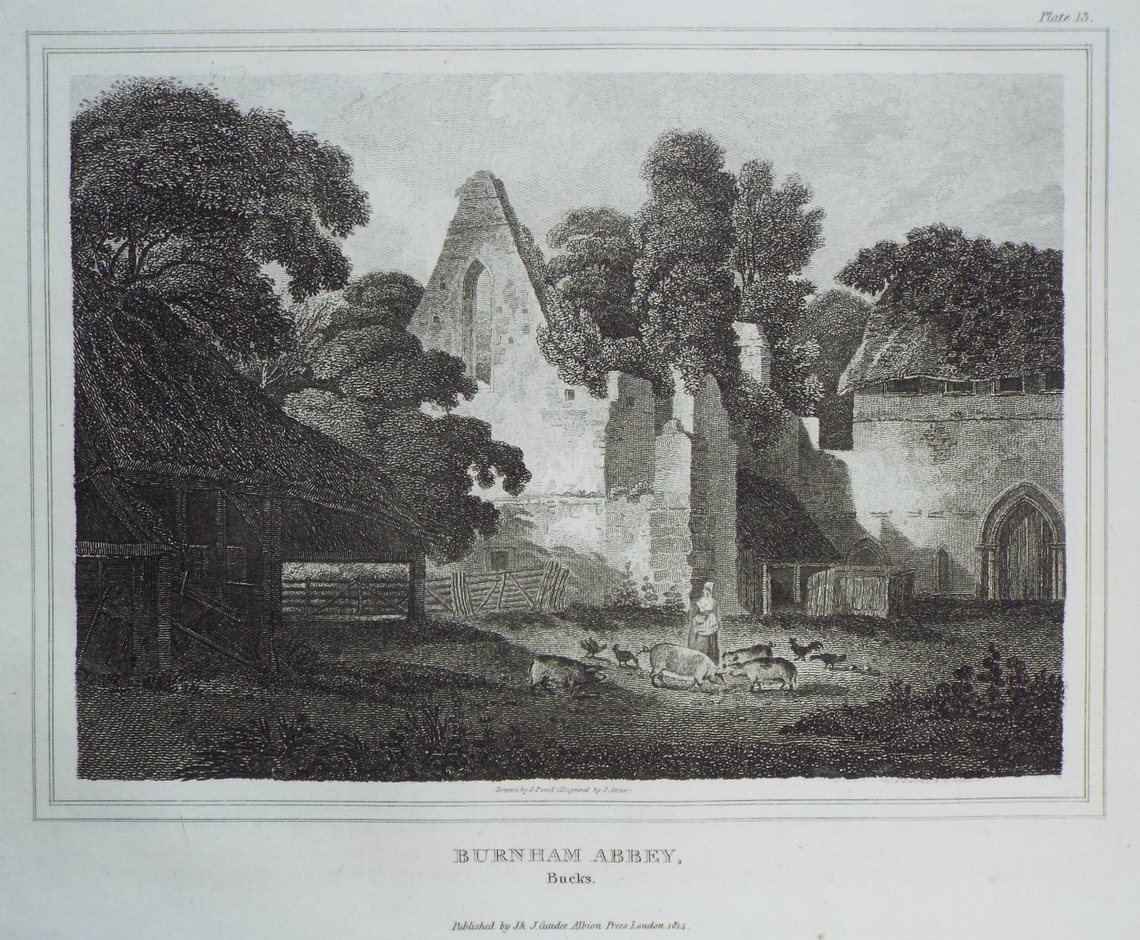 Print - Burnham Abbey, Bucks. - Storer