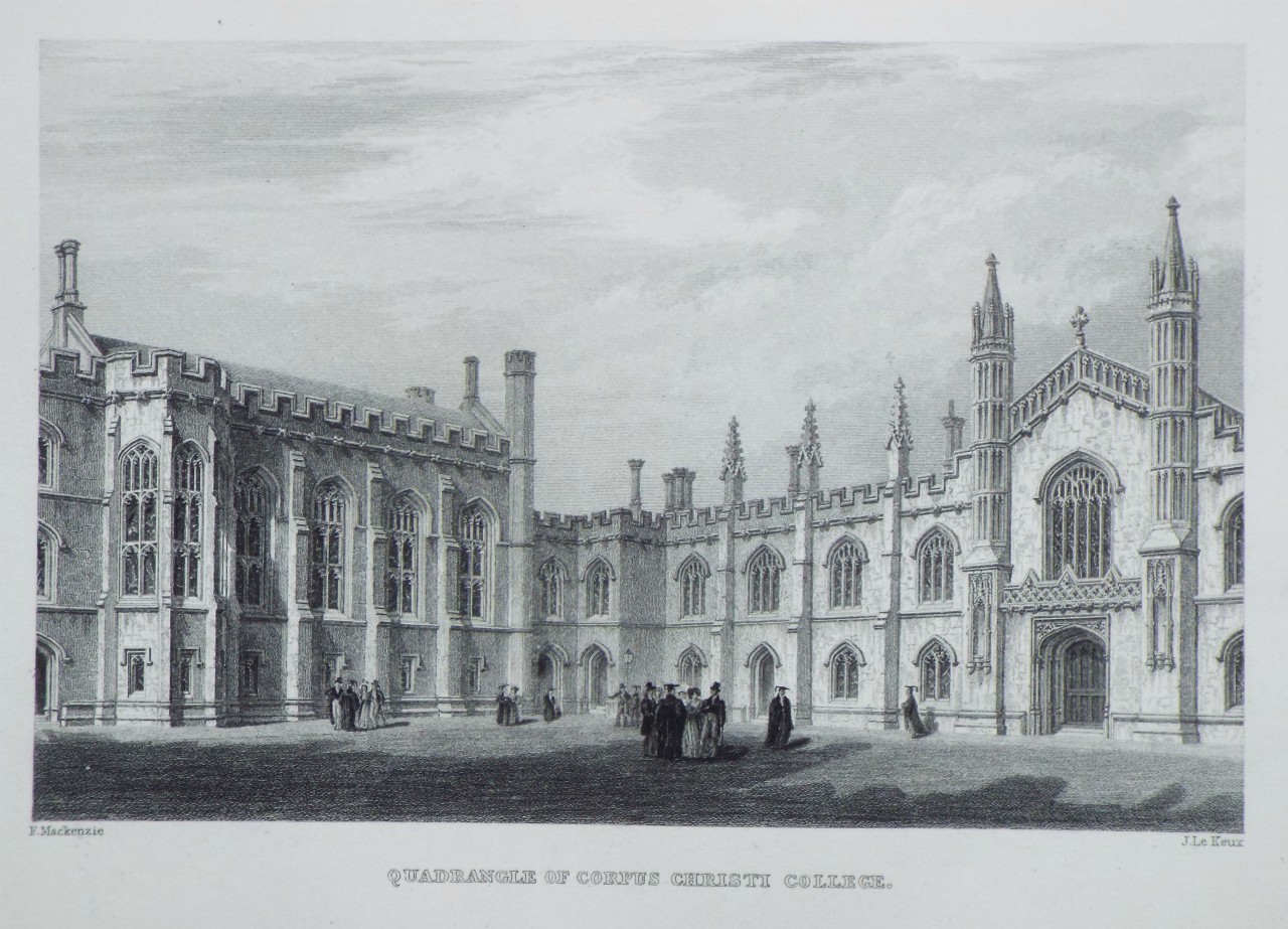 Print - Quadrangle of Corpus Christi College. - Le