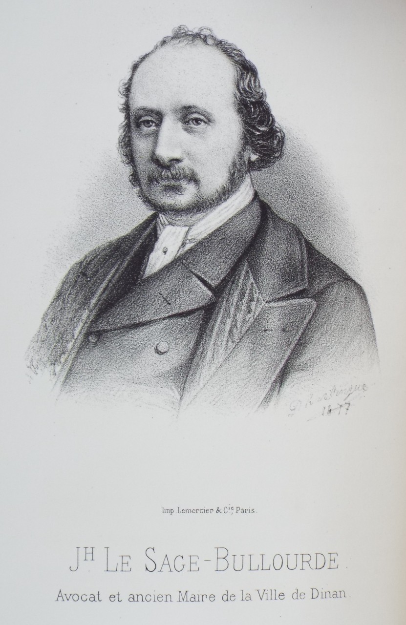 Lithograph - Jn Le Sage-Bullourde Avocat et accien Maire de la Ville de Dinan