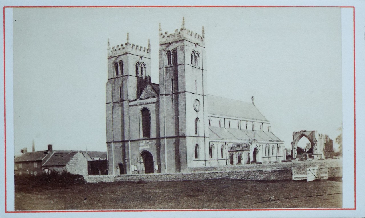 Photograph - Worksop Priory from the SW