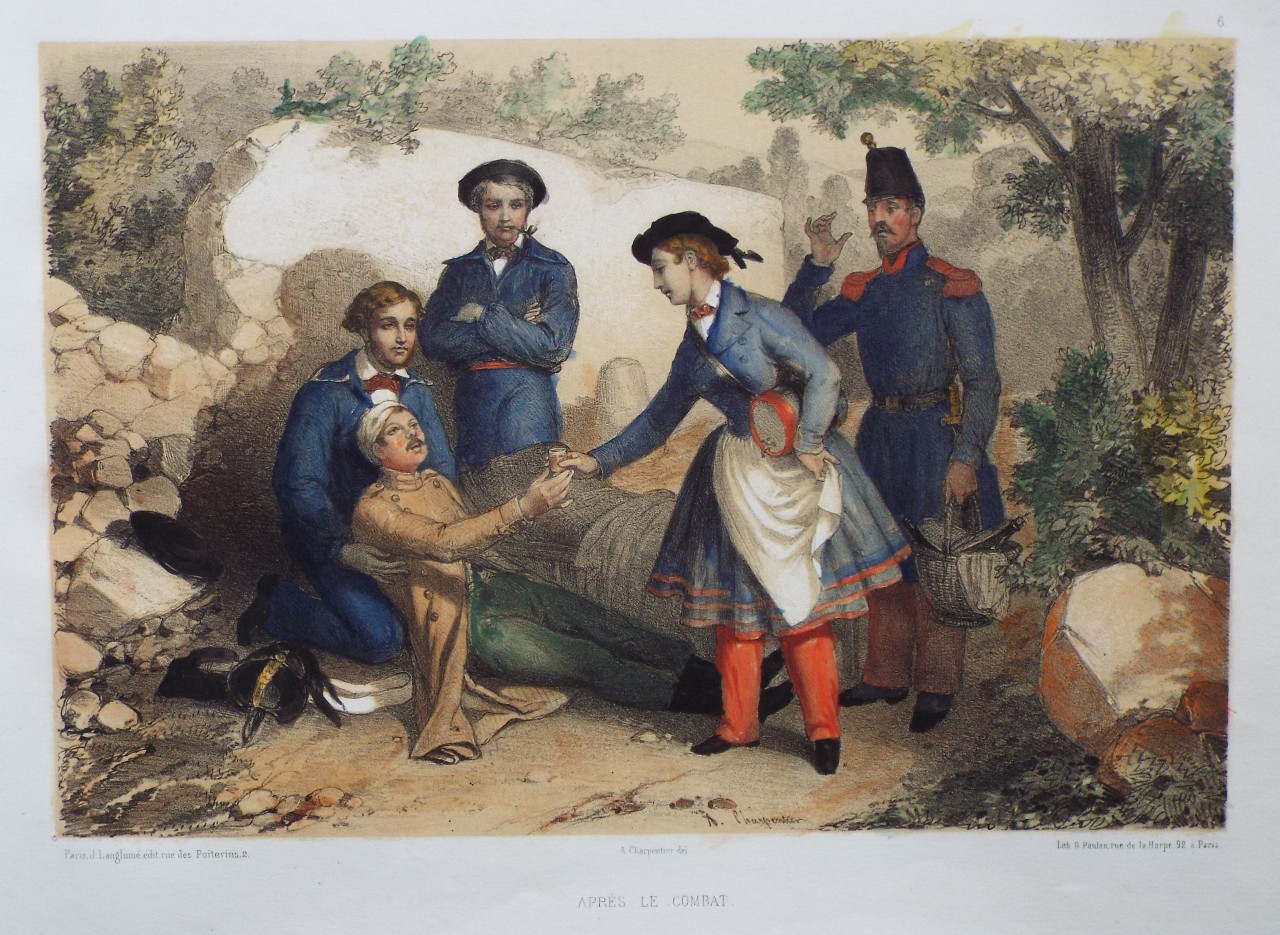 Lithograph - Apres le Combat. - Charpentier