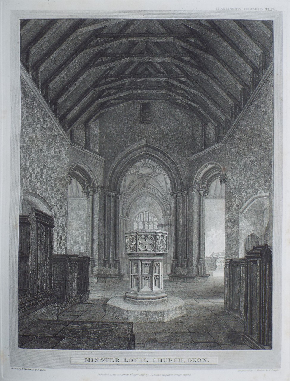 Print - Minster Lovel Church, Oxon. - Skelton