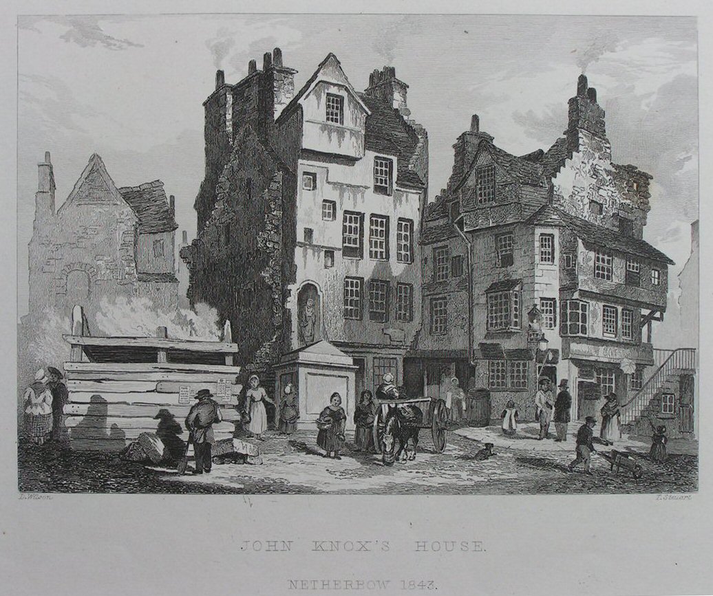 Print - John Knoxs House, Netherbow, 1848 - Stewart
