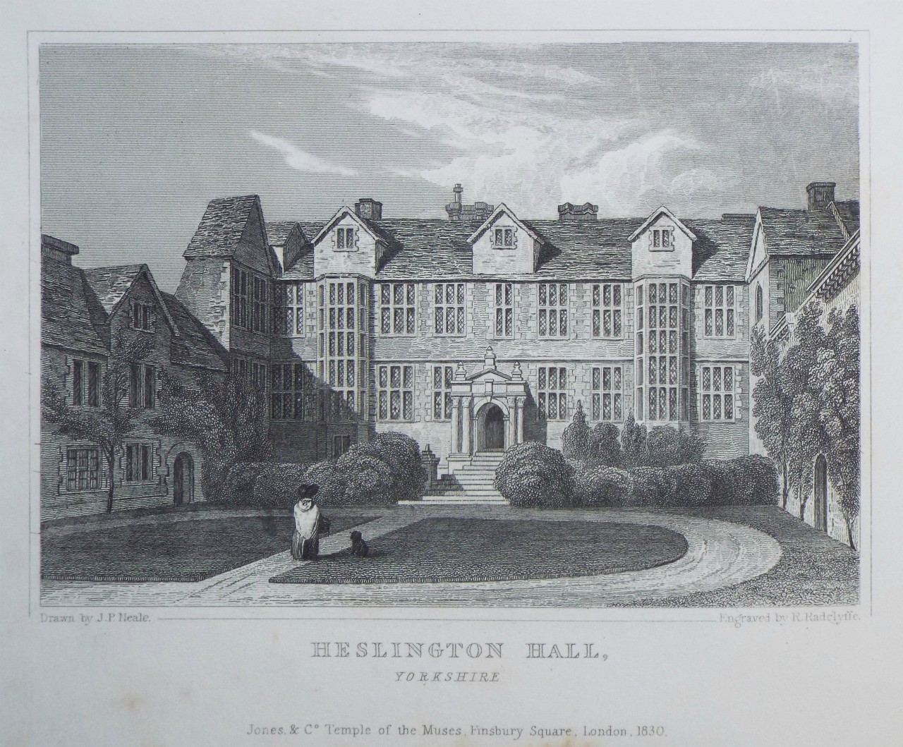 Print - Heslington Hall, Yorkshire. - Radclyffe