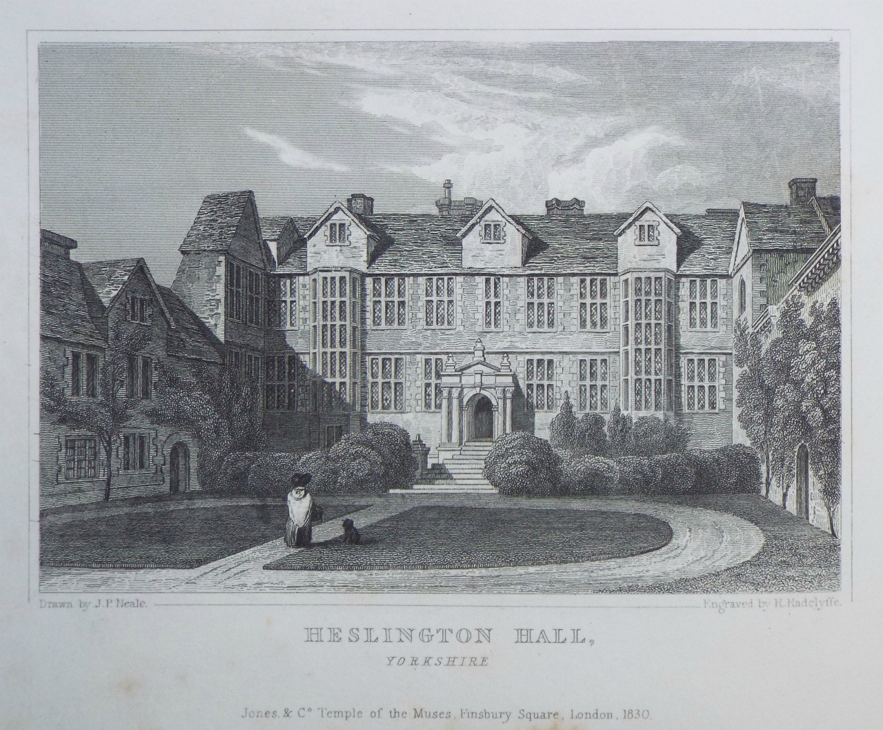 Print - Heslington Hall, Yorkshire. - Radclyffe