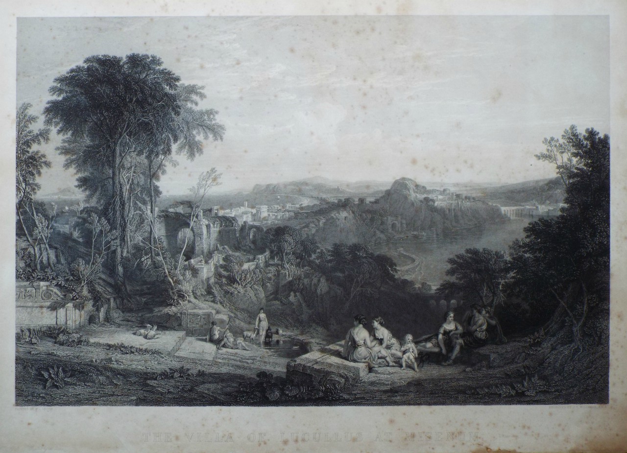 Print - The Villa of Lucullus at Misenum. - Willmore