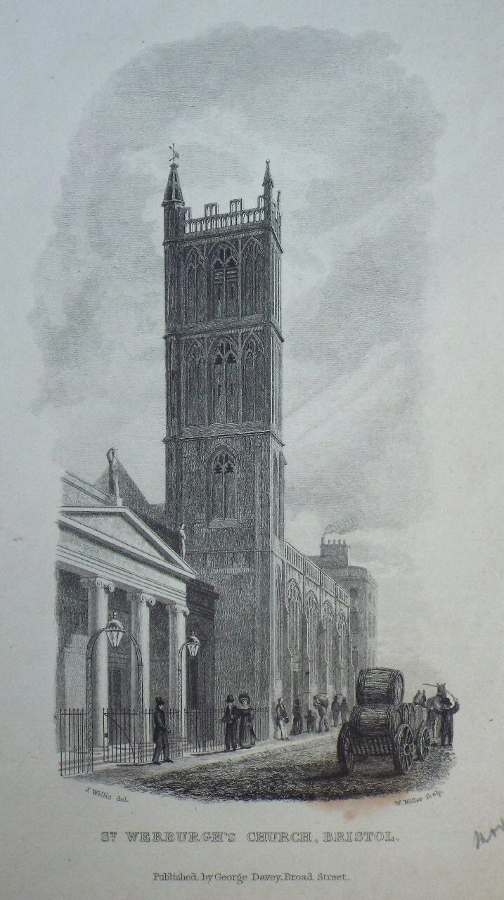 Print - St. Werburgh's Church, Bristol. - Miller