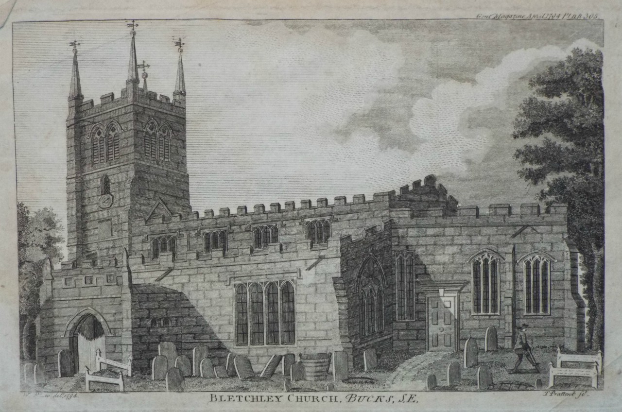 Print - Bletchley Church, Bucks, S.E. - Ptattent