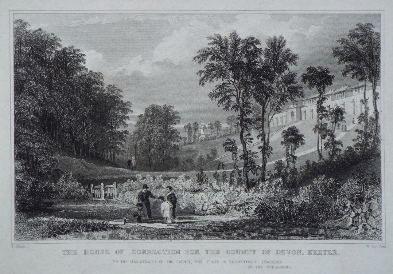 Print - The House of Correction for the County of Devon, Exeter. - Le