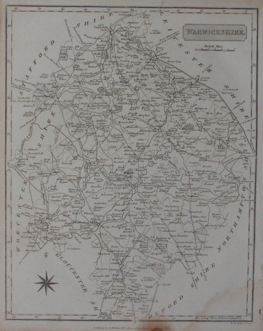 Map of Warwickshire - Neele