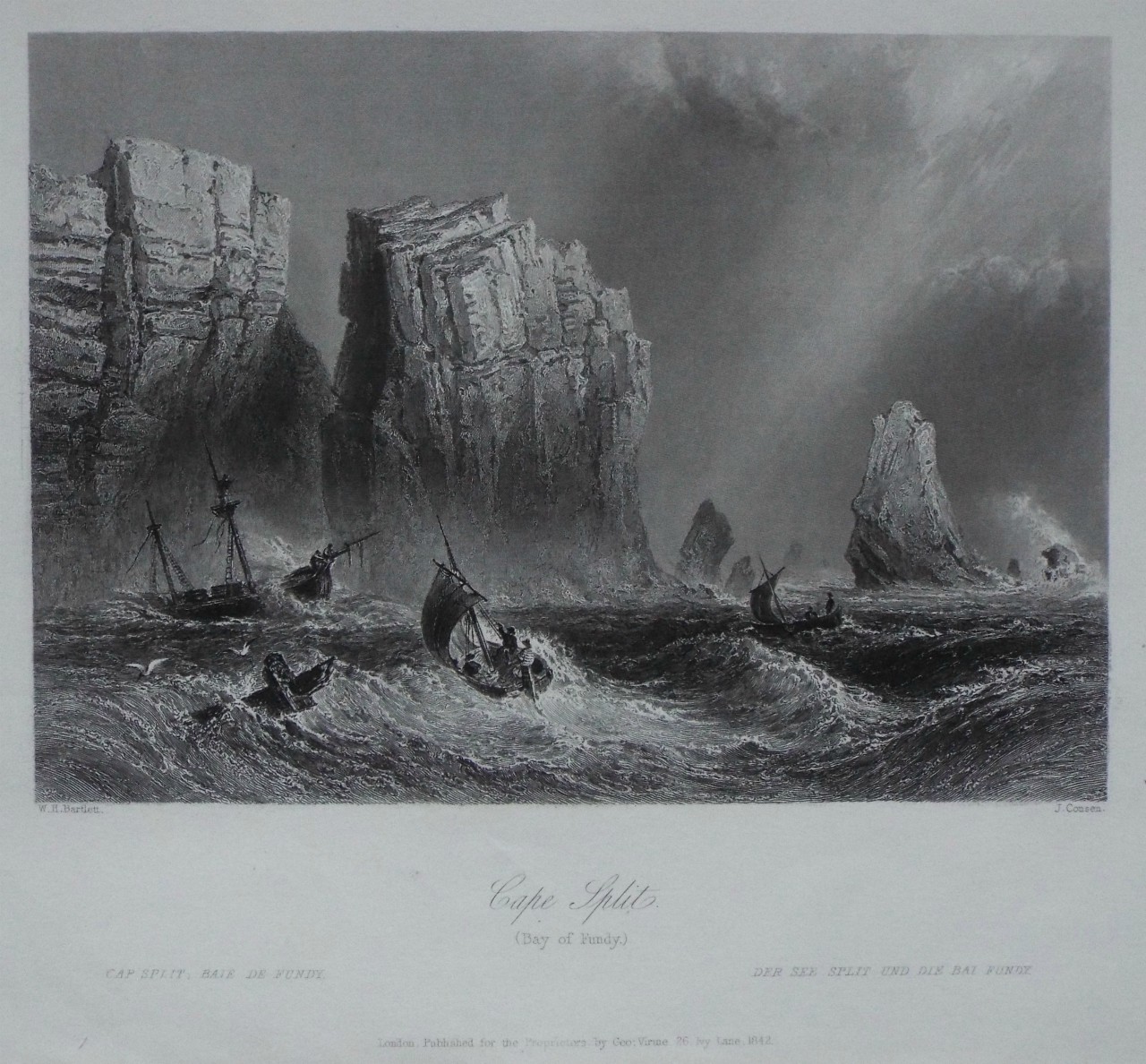 Print - Cape Split. (Bay of Fundy.) - Cousen