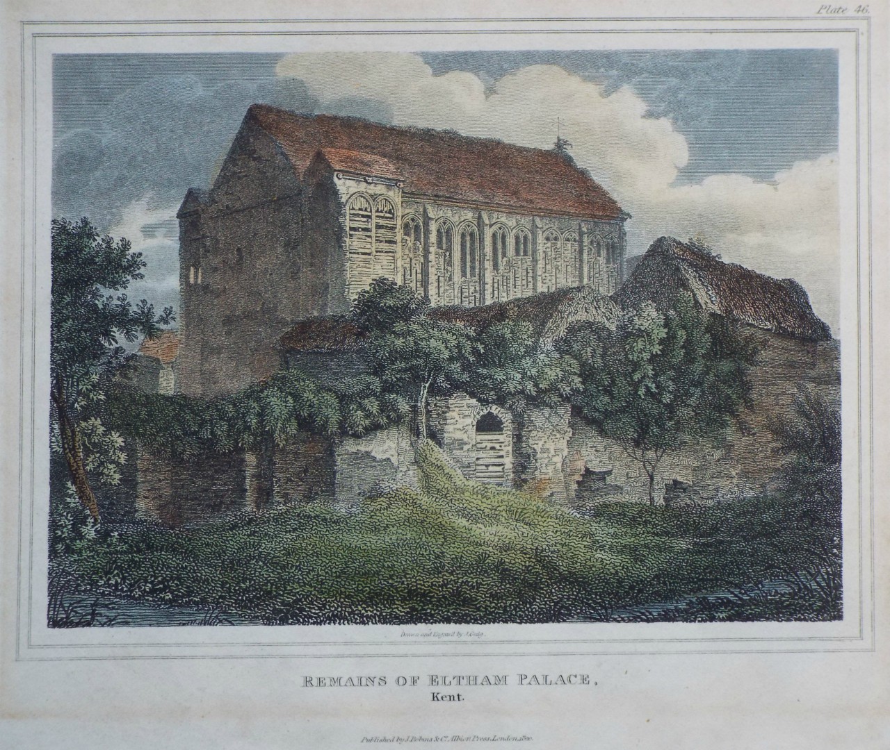 Print - Remains of Eltham Palace, Kent. - Greig