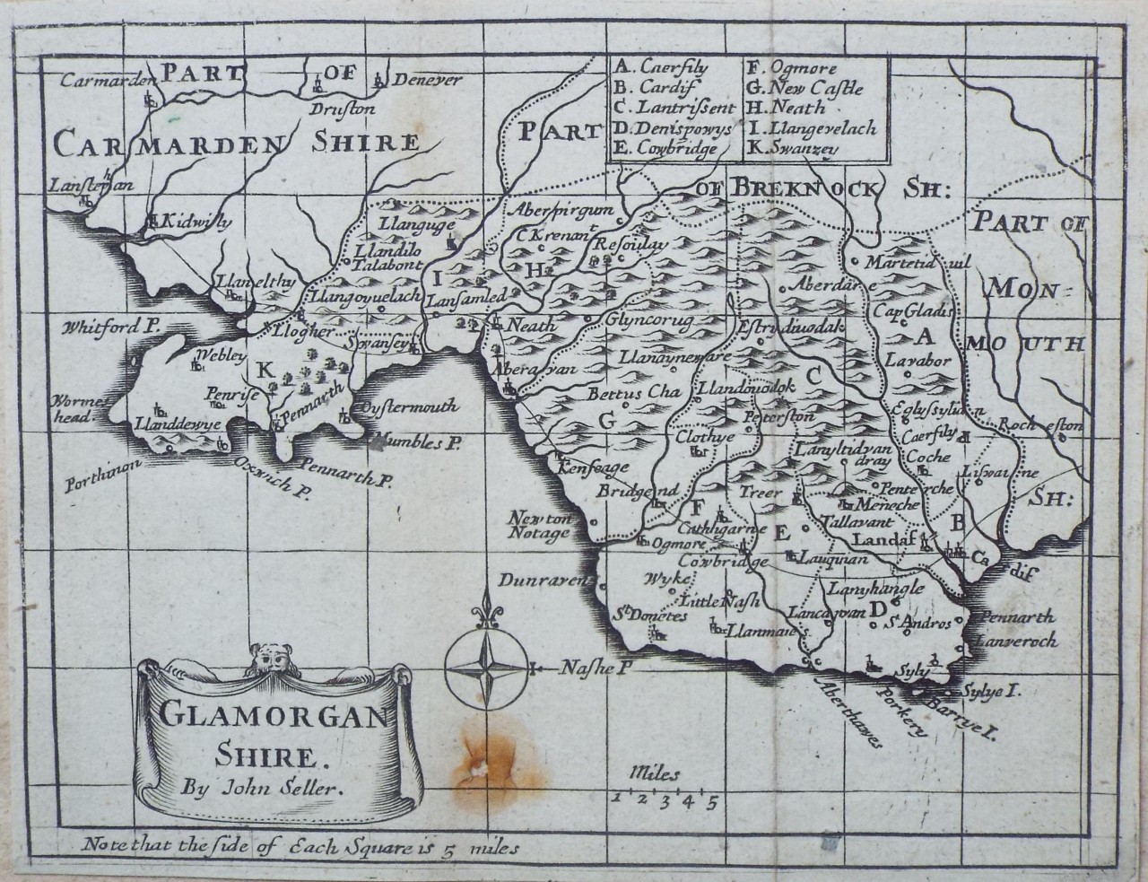 Map of Glamorganshire