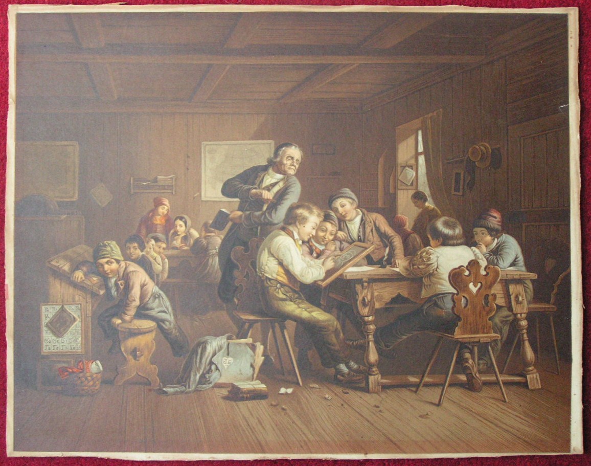 Lithograph - (School room)