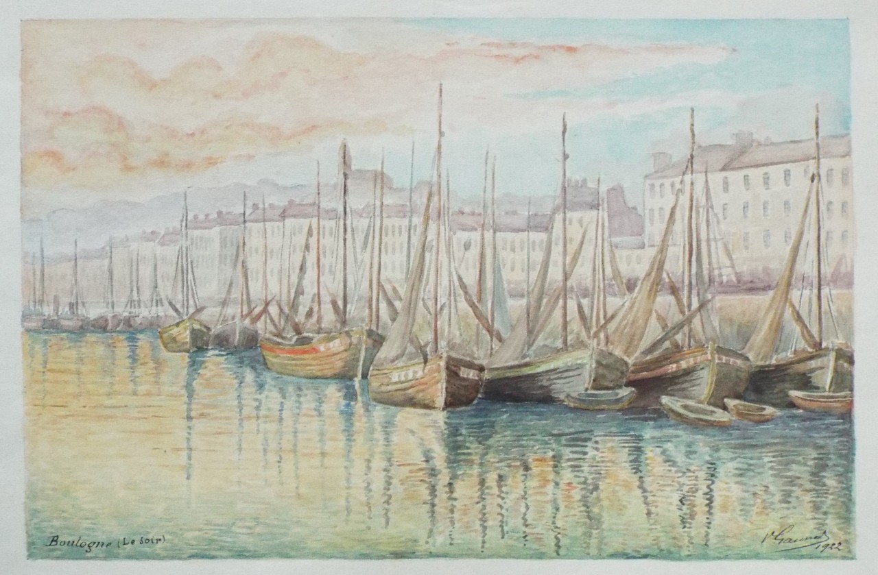 Watercolour - Boulogne (Le Soir)