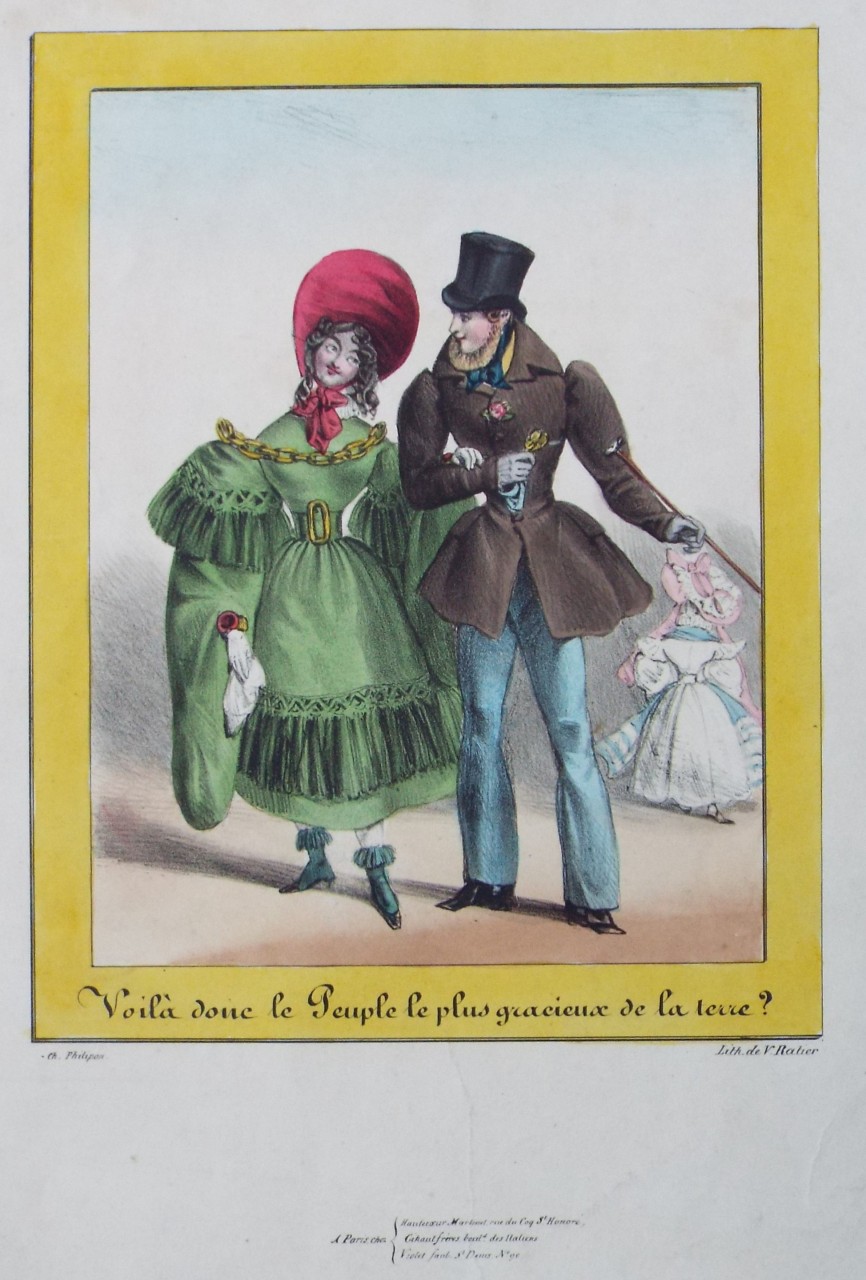 Lithograph - Voila donc le Peuple le plus gracieux de la terre? - De
