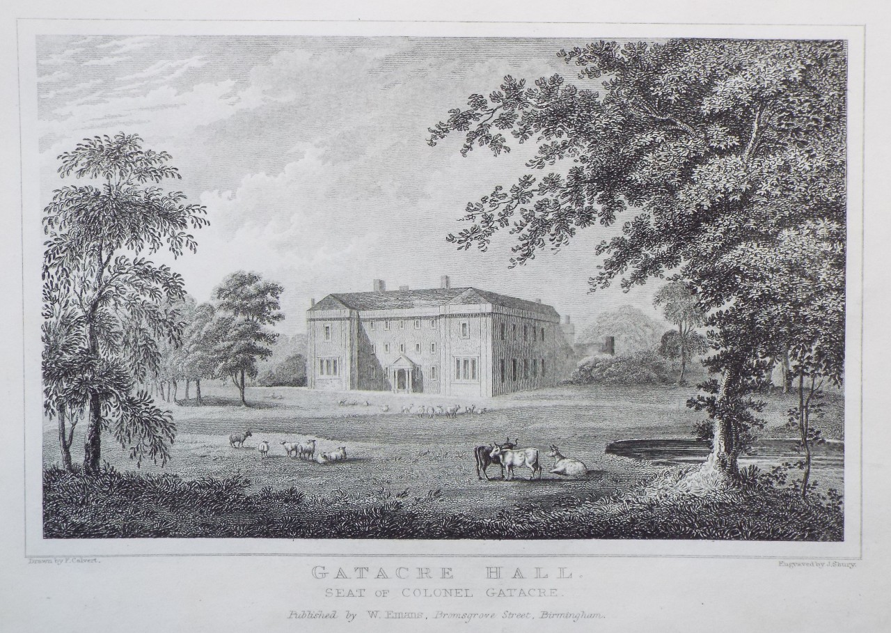 Print - Gatacre Hall Seat of Colonel Gatacre. - Shury