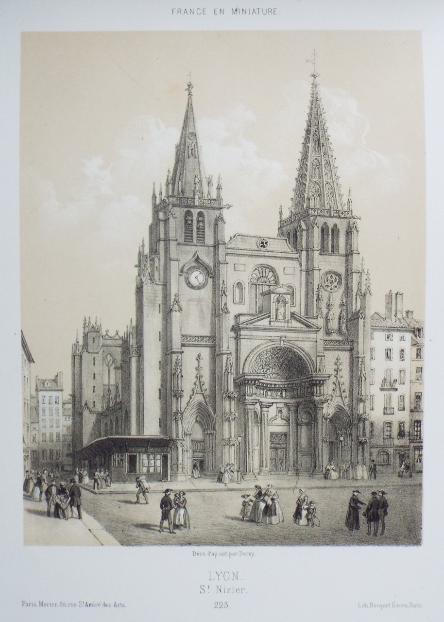 Lithograph - Lyon. St. Nizier. - 