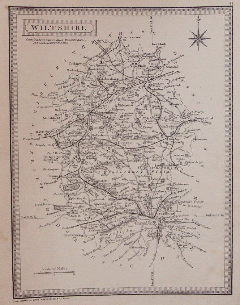 Map of Wiltshire - Teesdale