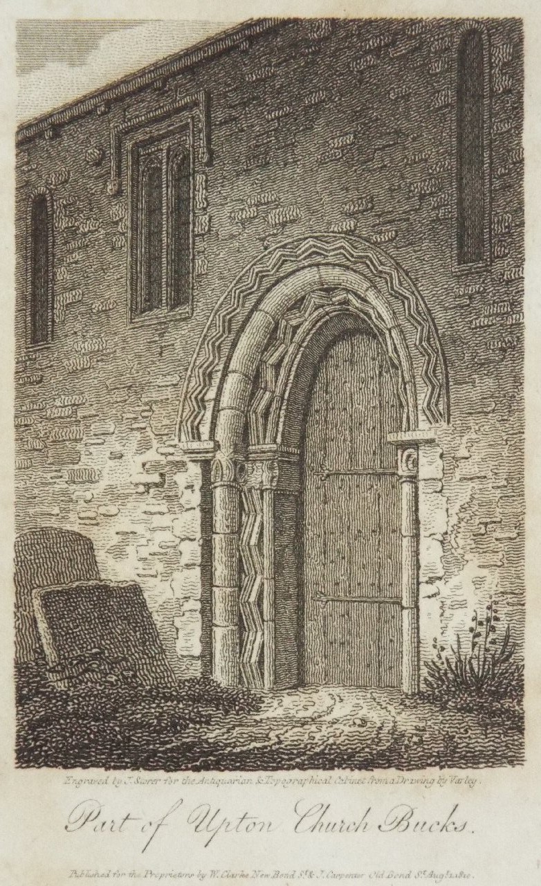 Print - Part of Upton Church Bucks. - Storer