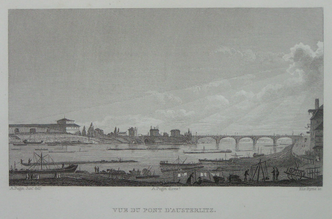 Print - Vue du Pont d'Austerlitz. - Byrne