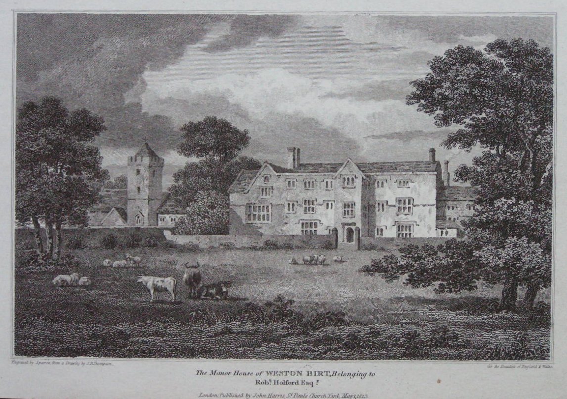 Print - The Manor House of Weston Birt, Belonging to Robt.Holford Esqr. - 