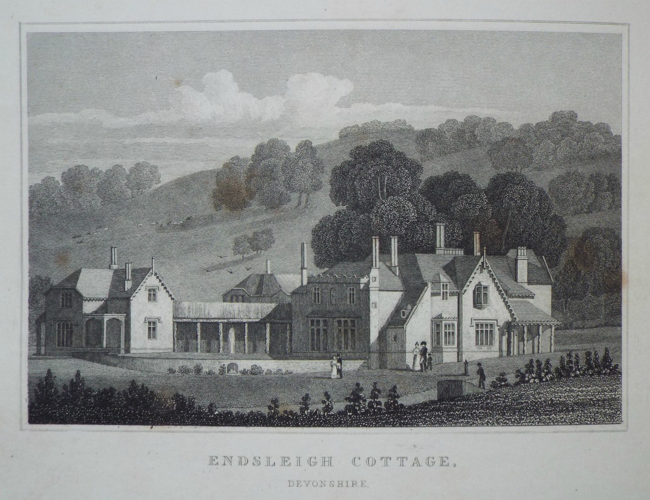 Print - Endsleigh Cottage. Devonshire. - Barber