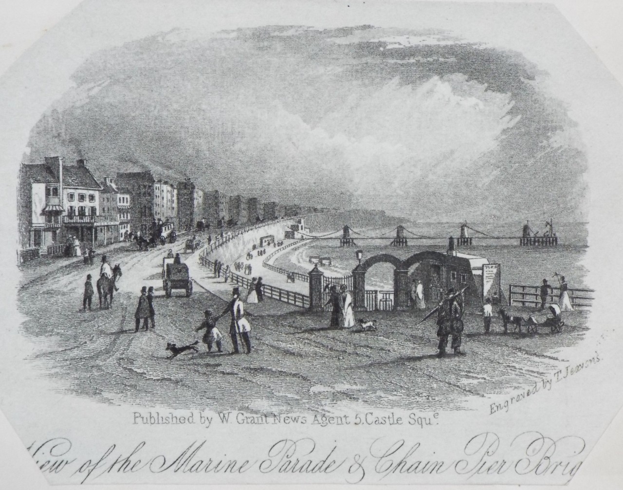 Steel Vignette - View of the Marine Parade & Chain Pier, Brighton. - Jeavons