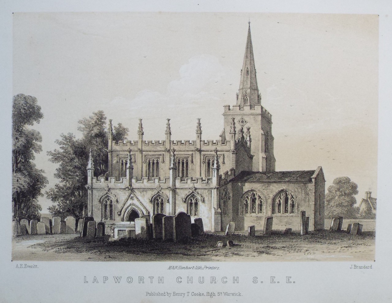 Lithograph - Ladworth Church, S. E. E. - Brandard