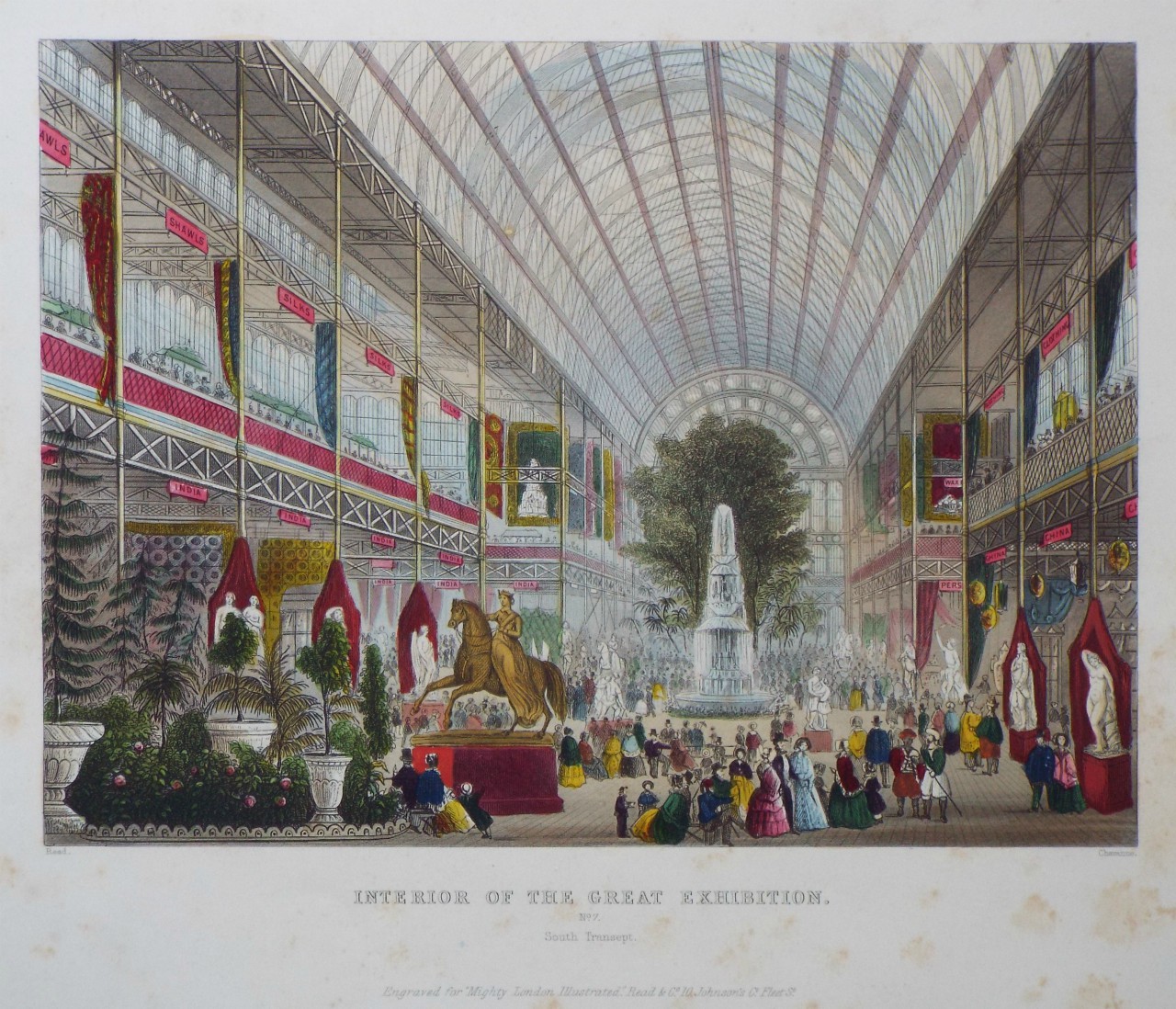 Print - Interior of the Great Exhibition. No.7. South Transept. - 