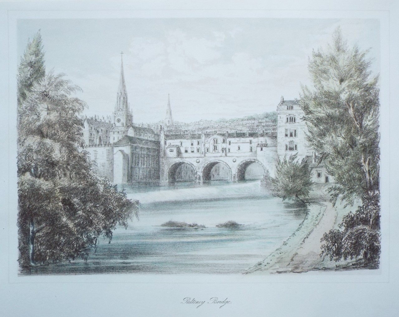 Lithograph - Pulteney Bridge